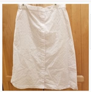Rachel Parcell Front Button Eyelet Skirt NWT